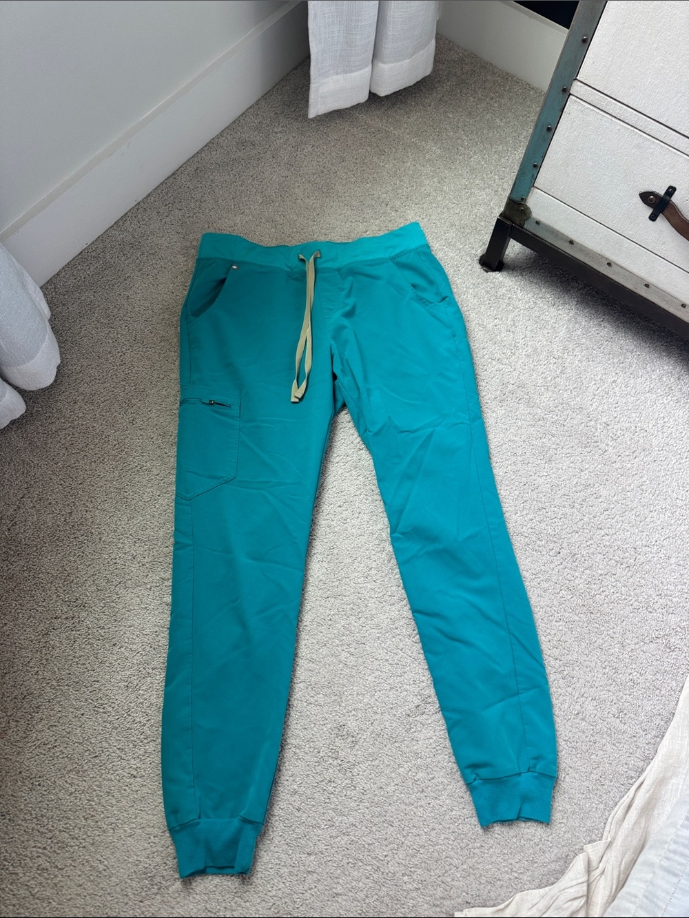 Figs Teal Drawstring Jogger Scrub Pants